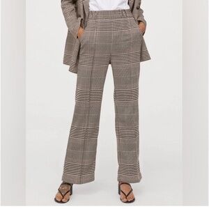 Brown plaid trousers